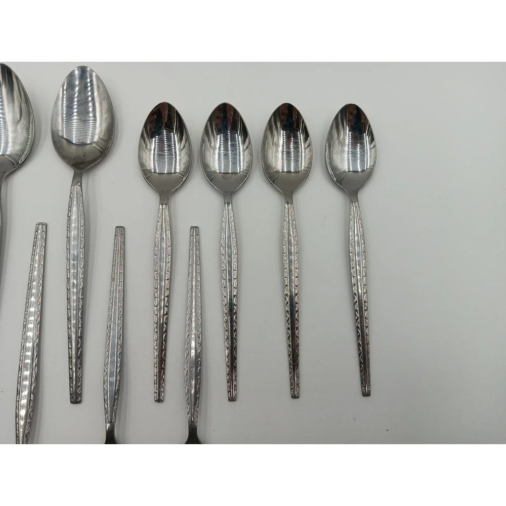 13Pc‎ ENSENADA Stanley Roberts Rogers Co. Regina Stainless Steel Flatware Korea